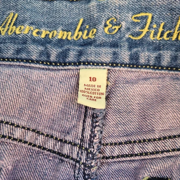 SUPER RARE! DESTROYED Abercrombie & Fitch Pink Lace & Denim Mini Skirt - Picture 8 of 9